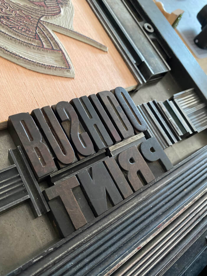 Construction typographique pour l'image bushido print